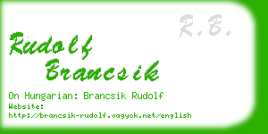 rudolf brancsik business card